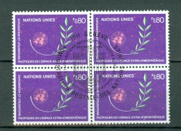 UNO Genève 1982 Yv 4 X 107, Used  Cote Yv € 6,40 - Usati