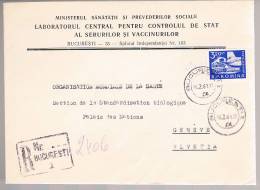 Romania, 1961, For Geneve - Lettres & Documents