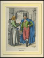 Hannacken, Kolorierter Stahlstich Von Döring Um 1840 - Litografia