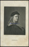 Raphael, Stahlstich Von B.I. Um 1840 - Litografia