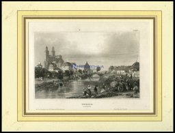 UPSALA, Gesamtansicht, Stahlstich Von B.I. Um 1840 - Litografia
