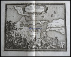 CHRISTIANOPEL, Grundrißplan Der Stadt Und Festung Nebst Umliegender Gegend, Hübsche Ansicht, Kupferstich Von - Litografia