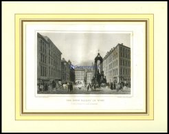 WIEN: Der Hohe Markt Mit Hübscher Personenstaffage, Stahlstich Von Hoffmeister/Höfer, 1840 - Lithographies
