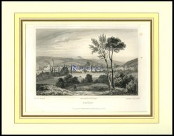 SCHWÄBISCH GMUND: Gesamtansicht, Stahlstich Von Mauch/Poppel, 1840 - Lithografieën