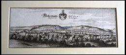 WOLLERSHAUSEN, Gesamtansicht, Kupferstich Von Merian Um 1645 - Lithographies