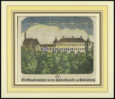 SCHÖNBURG/NIEDERBAYERN: Die Schloßkapelle,kolorierter Holzstich A.d.Sulzb. Kalender Von 1868 - Lithographies