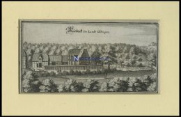 NIEDECK BEI GÖTTINGEN, Gesamtansicht, Kupferstich Von Merian Um 1645 - Lithographies