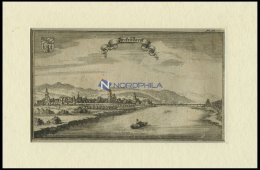 DEGGENDORF/DONAU, Gesamtansicht, Kupferstich Von Ertl, 1687 - Lithographies