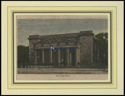 BERLIN: Die Königswache, Kolorierter Holzstich Um 1880 - Litografia