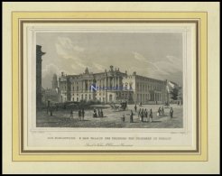 BERLIN: Die Bibliothek Und Das Palais Des Prinzen Von Preußen, Stahlstich Von Würbs/Riegel Um 1840 - Litografia