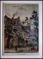BERLIN: Die Alte Schloßapotheke, Kolorierter Holzstich Um 1880 - Litografia