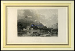 Bei BAD KREUZNACH: Die Ebernburg, Stahlstich Von Verhas/Winkles Um 1840 - Litografia
