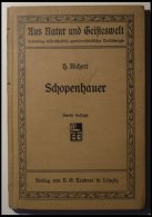 KLASSISCHE LITERATUR Hans Richert: Schoppenhauer - Seine Perssönlichkeit, Seine Lehre, Seine Bedeutung, Sechs Vortr - Autres & Non Classés