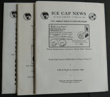 PHIL. LITERATUR Ice Cap News, No. 3, 5 Und 6, 1985, U.a. Mit: China Establishes Antartic Grest Wall Station, USCGC Polar - Filatelie En Postgeschiedenis