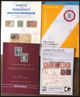 PHIL. LITERATUR Frankreich - Sonder- Und Spezialauktionen Von 1995-2002, 4 Verschiedene Kataloge - Filatelie En Postgeschiedenis