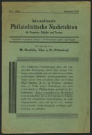 PHIL. LITERATUR Internationale Philatelistische Nachrichten Für Sammler, Händler Und Vereine, Heft 1/1930 Und - Filatelie En Postgeschiedenis