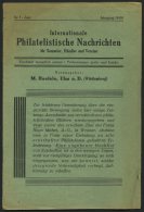 PHIL. LITERATUR Internationale Philatelistische Nachrichten Für Sammler, Händler Und Vereine, Heft 1/1930 Und - Filatelia E Historia De Correos