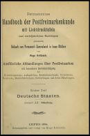 PHIL. LITERATUR Krötzsch-Handbuch Der Postfreimarkenkunde - Abschnitte XII, Oldenburg, Mit Lichttafeln I-VI, 1894, - Filatelie En Postgeschiedenis