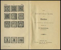 PHIL. LITERATUR Die Briefmarken Von Baden, 1894, C. Lindenberg, 171 Seiten, Gebunden, Einband Leichte Gebrauchsspuren, 2 - Filatelia E Historia De Correos