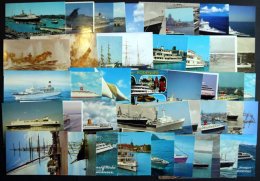 ALTE POSTKARTEN - SCHIFFE Ca. 1967-2007, Schiffe Aus Aller Welt, 43 Verschiedene Ansichtskarten, Z. T. Gebraucht - Andere & Zonder Classificatie
