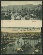 ALTE POSTKARTEN - ITALIEN GENOVA, NEAPEL, 2 Verschiedene Ansichtskarten, Jeweils Vom Hafen, Um 1910 - Italia