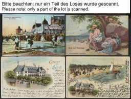 DEUTSCHLAND ETC. SYLT - Westerland, Sammlung Von 100 Verschiedenen Ansichtskarten Im Briefalbum, Dabei Gruß Aus-Ka - Brieven En Documenten