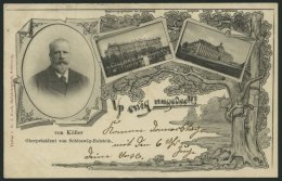 DEUTSCHLAND ETC. SCHLESWIG, Up Ewig Ungedeelt, Lithokarte Von 1899, Von Schlewig Nach Hoyer - Brieven En Documenten