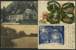 DEUTSCHLAND ETC. Schloss LOUISENLUND An Der Schlei, 6 Verschiedene Ansichtskarten Aus Den Jahren 1899-1932 - Storia Postale