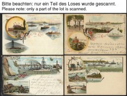 DEUTSCHLAND ETC. KIEL, Sammlung Von 200 Verschiedenen Ansichtskarten In 2 Briefalben, Mit Seltenen Lithographien, Vielen - Kiel