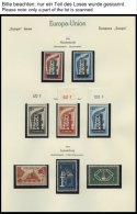 EUROPA UNION **, Postfrische Sammlung Europa-Union Von 1956-92 In 5 Leuchtturm Alben, Komplett Bis Auf Andorra-Spanische - Andere & Zonder Classificatie