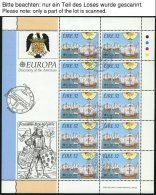 EUROPA UNION KB O, 1992, Entdeckung Amerikas, 14 Verschiedene Kleinbogensätze, Pracht, Mi. 710.- - Collezioni