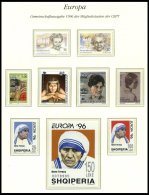 EUROPA UNION **, 1996, Berühmte Frauen, Kompletter Jahrgang, Pracht, Mi. 274.40 - Collezioni