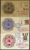 FELDPOST 1936, Submarine USS S-11,12 Und 13 DECOMMISSIONING Naval Cover, 3 Verschiedene Prachtbriefe - Other & Unclassified