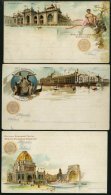 GANZSACHEN 1893, WORLD`S COLUMBIAN EXPOSITION, 7 Verschiedene Ungebrauchte 1 C. Postal Cards Der Serie Goldsmith, Etwas - Oblitérés