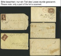 SAMMUNGEN, LOTS Ca. 1750-1863, Interessante Briefpartie Von 35 Belegen, Alle Mit Inhalt, Dabei Auch Vorphilatelie, Zierb - Oblitérés