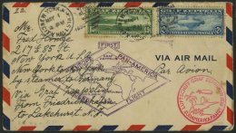 USA 326,328 BRIEF, Scott C 13,15, 1930, 65 C. Und 2.60 $ Graf Zeppelin Auf Zeppelinbrief, Zähnung Teils Etwas Gebr& - Used Stamps