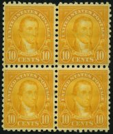 USA 272C VB **, Scott 591, 1925, 10 C. Monroe, Gezähnt L 10, Im Postfrischen Viererblock, Pracht - Used Stamps