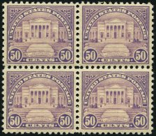 USA 282 VB **, Scott 570, 1931, 50 C. Grabmal Des Unbekannten Soldaten Im Postfrischen Viererblock, Pracht - Oblitérés