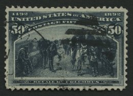 USA 83 O, Scott 240, 1893, 50 C. Columbus-Weltausstellung, Pracht, $ 200.- - Usati