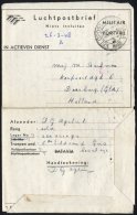 NIEDERLÄNDISCH-INDIEN 1948, K2 VELDPOST-SOERABAJA/2/1948 Auf Luft-Feldpost-Vordruckbrief IN ACTIEVEN DIENST, Pracht - India Holandeses