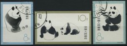 CHINA - VOLKSREPUBLIK 736-38B O, 1963, Großer Panda, Ungezähnt, Prachtsatz, Mi. 200.- - Other & Unclassified