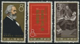 CHINA - VOLKSREPUBLIK 699-701 (*), 1963, 145. Geburtstag Von Karl Marx, Wie Verausgabt Ohne Gummi, Normale Zähnung, - Andere & Zonder Classificatie