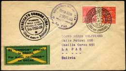 BRASILIEN 28.8.1930, Condor-Erstflug RIO DE JANEIRO-LA PAZ, Starke Vorderseitige Beförderungsschäden, Mül - Autres & Non Classés