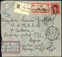 GYPTEN 176,227 BRIEF, 1939, 40 M. Rot/braun Und 5 M. König Frank Auf Einschreibbrief Aus Ägypten An Eine Franz - Storia Postale