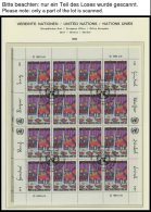 UNO - GENF KB O, 1983-89, 4 Verschiedene Kleinbogensätze: Mi.Nr. 117/8, 158/9, 165/6 Und 180/1 Mit Zentrischen Erst - Altri & Non Classificati