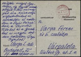 UNGARN 1968, Portofreie Feldpostkarte Eines In Der Tschechoslowakei Eingesetzten Ungarischen Soldaten, über Das Pos - Autres & Non Classés