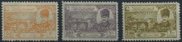 TÜRKEI 804-06 *, 1924, 50 - 200 Pia. Frieden Von Lausanne, Falzrest, 3 Prachtwerte - Autres & Non Classés