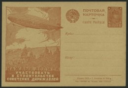 GANZSACHEN P 91.II BRIEF, 1930, 5 K. Zeppelin-Ganzsachenkarte, Bild 51 (7643), Ungebraucht, Pracht - Storia Postale