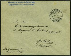 MILITÄRFELDPOST 1917, Brief Eines Internierten Kriegsgefangenen Aus Dem Lager EBNAT-KAPPEL Nach St. Gallen, Mit Bla - Other & Unclassified