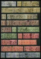 LOTS O,* , 1882-1906, Partie Kreuz über Wertschild, 190 Werte, Teils In Nuancen, Erhaltung Etwas Unterschiedlich, F - Collections